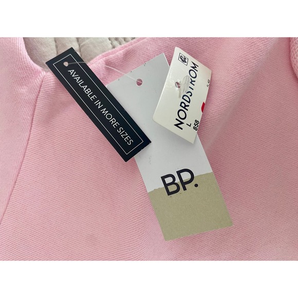 BP. Pink Cropped Sweatshirt with Embroidered Flower size L nwt - Picture 5 of 6